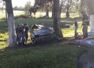 Tremendo accidente en San Bernardo despist choc contra un