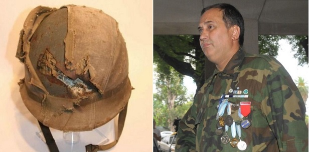 Luego de 33 a os un Veterano se reencontr con el casco que us